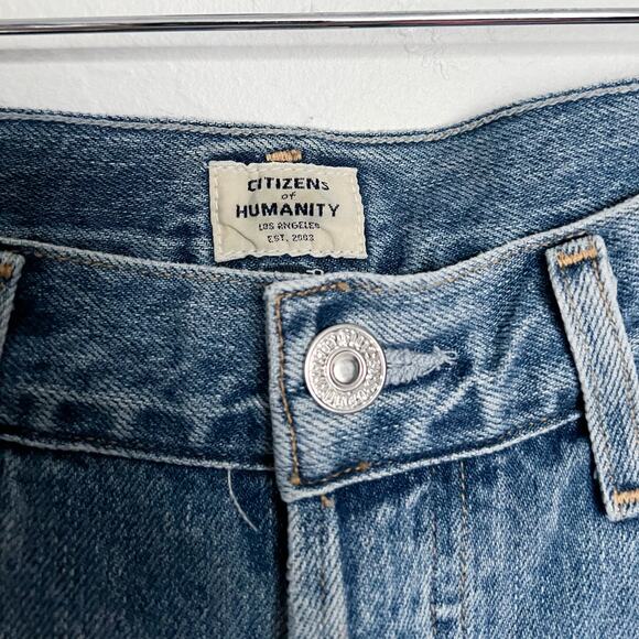 Citizens of Humanity Denim Jeans Sz 28 Liya Crop Button Fly Distressed - Picture 5 of 14